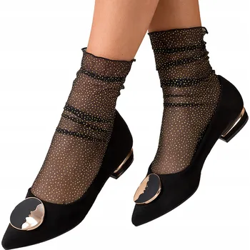 Dámské baleríny Dámské BALERÍNKY ČERNÉ na Nízkém Podpatku Nazouvací KOŽENÁ STÉLKA vel. 39