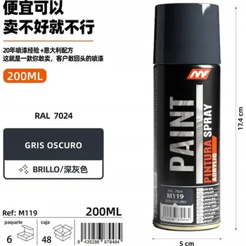 Barva ve spreji Barva ve spreji tmavě šedá 200 Ml, 6 Ks