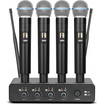 Mikrofon Bezdrátový Karaoke Mikrofon Depusheng R4 UHF | 4 Kanály | Dosah 50 m |