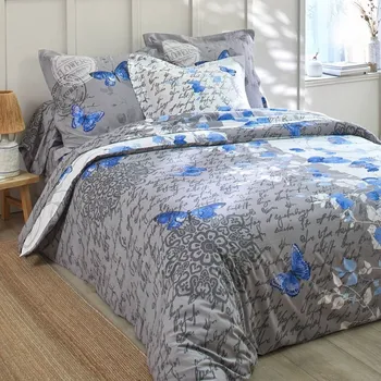 Povlečení Blancheporte Povlečení Celestine zn. Colombine®, s potiskem motýlů a květin, bavlna Velikost: povlak na přikrývku 240x220 cm