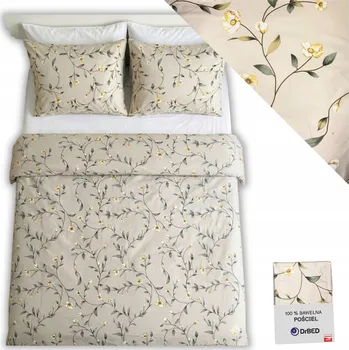 Povlečení Sada Povlečení 200x220 BAVLNA na zip Vysoce kvalitní VĚTVIČKY KVĚTIN