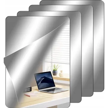 Zrcadlo ZRCADLO SAMOPRZYLEPNE SAMOLEPKY NALEPOVACÍ ČTVERCE 29×21 cm 4ks