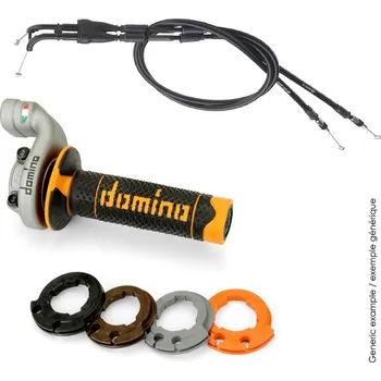 Nářadí na motocykly DOMINO KRK Evo Sada plynu s kabely Červená/černá rukojeť 2H865845