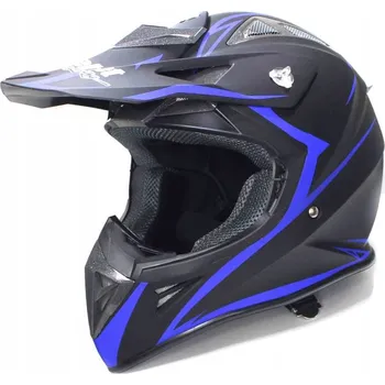 Helma na motorku MOTOCYKLOVÁ PŘILBA CROSS ENDURO QUAD ATV SAFEBET HF-116 Q158 BLUE S
