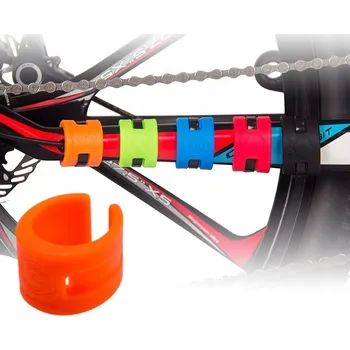 rám kola Krytka rámu pod řetěz Chránič na rám kola ENLEE 4 ks oranžová