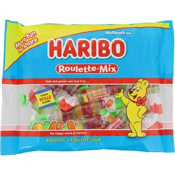Bonbon Haribo 350g RULETA MIX Želé Bonbony drops
