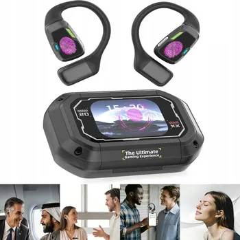 Sluchátka BEZDRÁTOVÁ BLUETOOTH 6.0 SLUCHÁTKA DO UŠÍ SPORTOVNÍ S MIKROFONEM A BASY