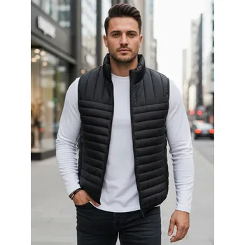 Pánská prošívaná vesta černá FashionStreet TX5084 XL