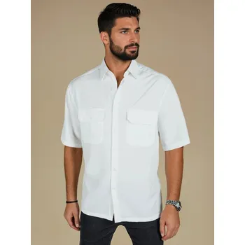 Pánské tričko Pánské bílé tričko s krátkým rukávem FashionStreet KX1083 S