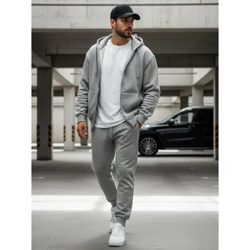 FashionStreet šedé pánské tepláky UX2623 XXL