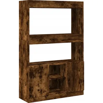 Komoda Kredenc, kouřový dub, 92x33x140 cm, dřevěný kompozit