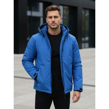 Pánská bunda Pánská zimní bunda s kapucí modrá FashionStreet TX5120 3XL