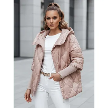 Dámská bunda Dámská přechodná prošívaná bunda oversize PUFFILOF růžová FashionStreet TY4854 L