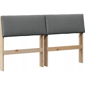 Čalouněné čelo postele Tmavě šedá 150 cm Masivní borové dřevo