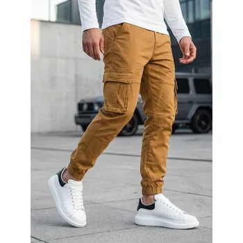 Pánské kalhoty Pánské bojové kalhoty hnědé FashionStreet UX4174 L