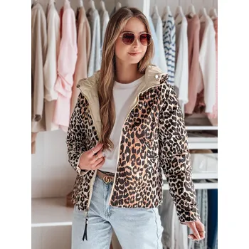 Dámská oboustranná přechodná bunda ZIBERKA béžová FashionStreet TY4869 XL