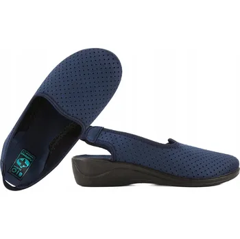 Dámské sandále ADANEX 29569 Vzdušné textilní zdravotní sandály domácí kotníkové pantofle BIO PU 40