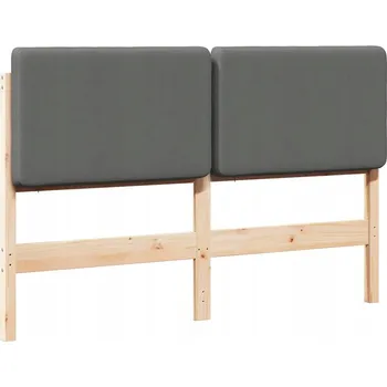 Čalouněné čelo postele s čelo Hnědá a světle šedá 135 cm