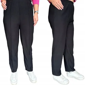 Dámské kalhoty Klasické dámské kalhoty s pukem, žebrované, zateplené, velikost 4XL (164)