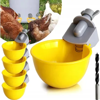 Krmítko pro ptáka 4 KS AUTOMATICKÉ NAPÁJEČKY PRO SLEPICE KACHNY DRŮBEŽ PTÁKY NA VODU