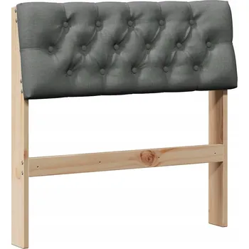 Čalouněné čelo postele Tmavě šedá 80 cm Masivní borové dřevo