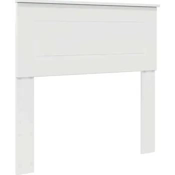 Čelo postele Lesklá bílá 80 cm Materiál na bázi dřeva