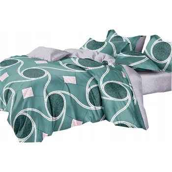 Povlečení Povlečení flanelové teplé 200x220 + povlečení Polsko 3 díly čtverce