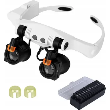 Lupa LUPA BRÝLE HODINÁŘSKÉ OPRAVY 25X 20X LED