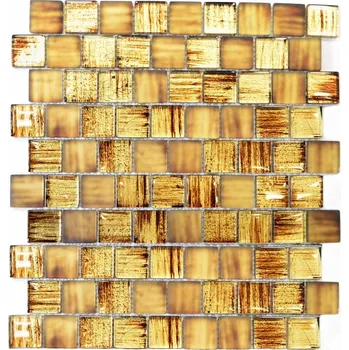 Obklad Skleněná mozaika WzorcowniaStudio 28,6 x 31,8 cm, odstíny hnědé a béžové