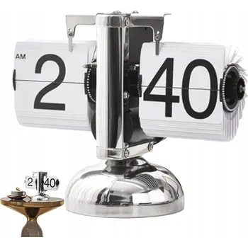 Hodiny PŘEKLÁPĚCÍ HODINY STOJÍCÍ ELEGANTNÍ S PEVNOU ZÁKLADNOU MECHANICKÉ STOLNÍ