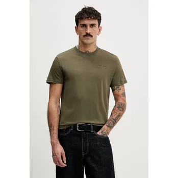 Bavlněné tričko Tommy Jeans DM0DM21780 zelená 78X, vel. S