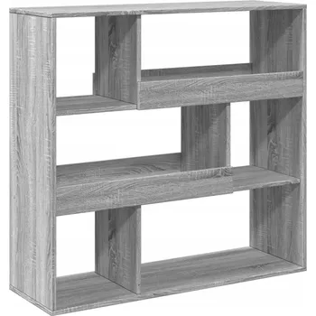 Knihovna Regál/přepážka, šedý dub sonoma, 100x33x94,5 cm