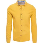 Pánská hořčicová košile FashionStreet DX2379 XL