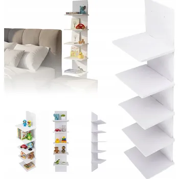 police Dřevěná police Bedee 18 x 14 cm bílá