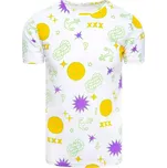 Pánské bílé tričko s potiskem FashionStreet RX4993 XL