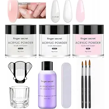 Sada na akrylové nehty se štětečkem, akrylový pudr a sada