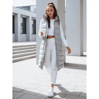 Dámská vesta Dámská prošívaná vesta GANTINI stříbrná FashionStreet TY3744 XL