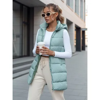 Dámská vesta Dámská prošívaná vesta s kapucí BRITA mint FashionStreet TY4511 L