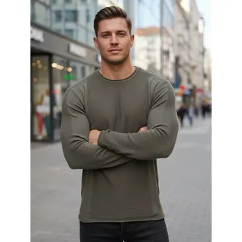 Pánský svetr Pánský khaki svetr WX2310z M