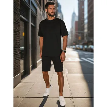 Sada pánského spodního prádla Pánská černá souprava FashionStreet AX0807 XXL