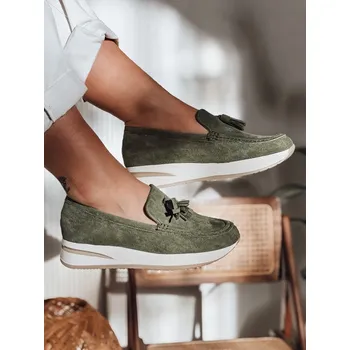 Dámské polobotky Dámské mokasíny na lehkém podpatku MOCCKO green FashionStreet ZY0716 37