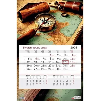Kalendář Jednodílný nástěnný kalendář 2026 - kompas