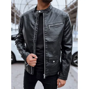 Pánská kožená bunda černá FashionStreet TX4711 L