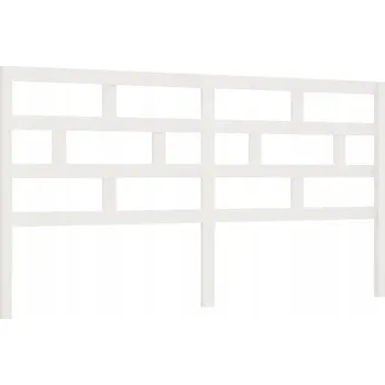 Čelo postele, bílá, 206x4x100 cm, masivní dřevo