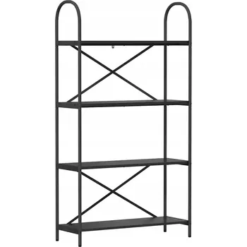 Knihovna Police dřevěná VidaXL 80 x 30 cm dub černý