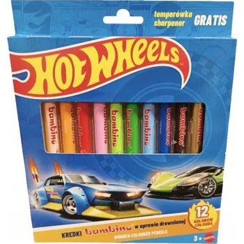 Pastelka Pastelky Bambino Hot Wheels 12 barev