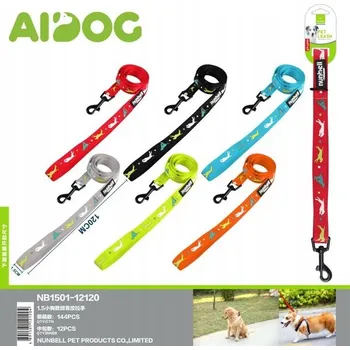 Vodítko pro psa Vodítko pro psa 1,5 m s barevnými vzory psů