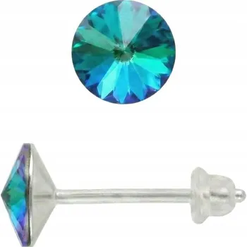 Náušnice Stříbrné Náušnice 925 s puzetou a krystaly Lumina Rivoli 6mm Sphinx