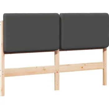 Čalouněné čelo Hnědé a tmavě šedé 150 cm