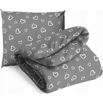 Povlečení Dětské povlečení 160x200 pro děti 100% bavlna CERTIFIKÁT Srdce Lemování